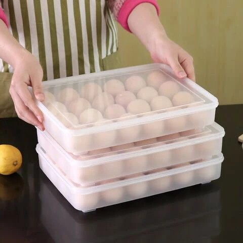 Combo 3 hộp đựng trứng 24 quả AMIZIN Khay đựng trứng thông minh để tủ lạnh Hàng cao cấp