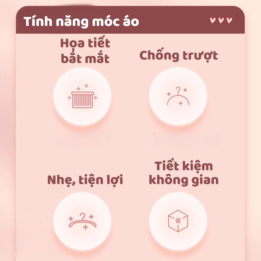 Combo 10 móc treo quần áo trong suốt, mắc quần áo kim tuyến chống trượt xoay 360 độ đa năng HappyHome