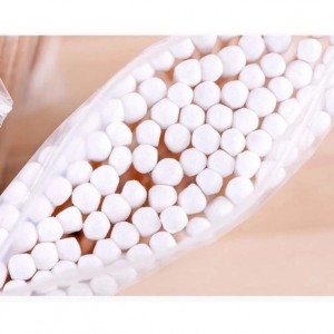 Bag of 100 Cotton Swabs for ear cleaning with Wooden Handle