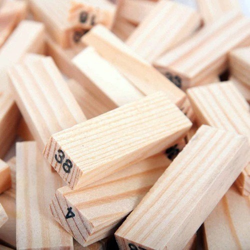 54-piece wooden block game, Wooden block toy set increases creativity and thinking ability for new babies 0079843
