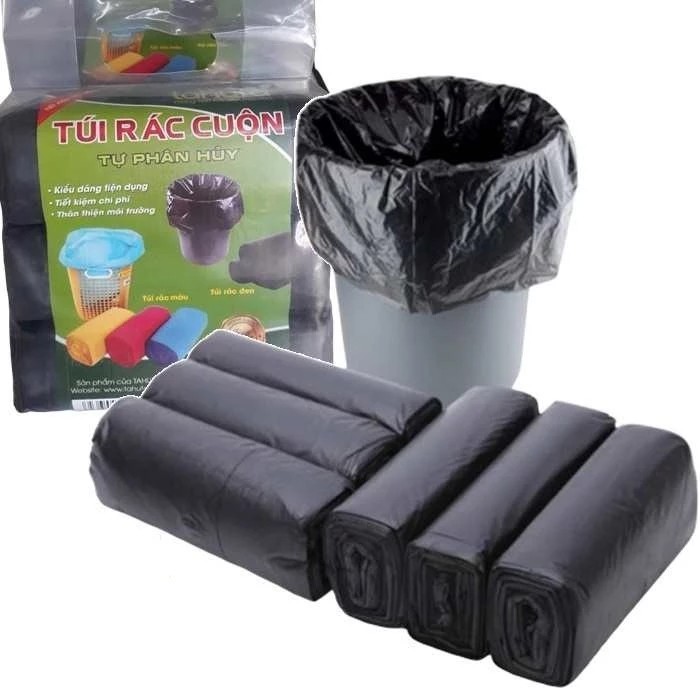 Set of 3 Rolls of Biodegradable Garbage Bags Size 55 x 65 Cm