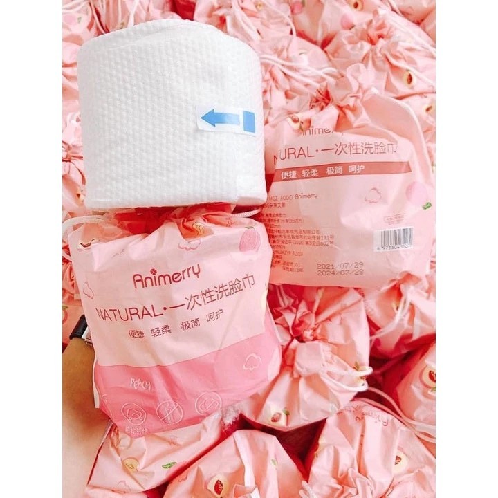 Animerry disposable dry face towel for dry and wet wiping, Disposable face wipes