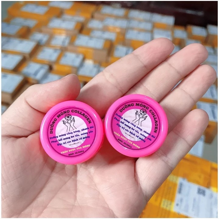 Collagen Nail Care Helps Nails Grow Fast - Strong, Shiny, Pink - Restores Weak Nails