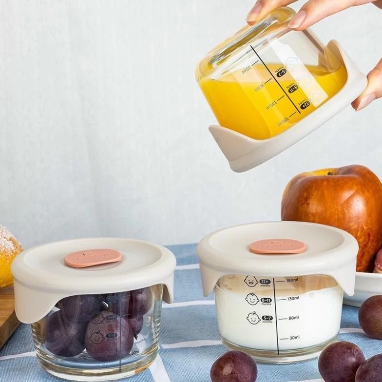 Lock&Lock and Mumbebe Baby Food Storage Boxes with Dividers, Safe Glass Baby Food Freezer Boxes