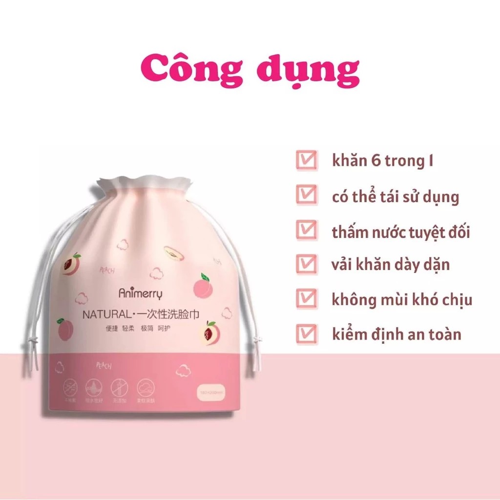 Animerry disposable dry face towel for dry and wet wiping, Disposable face wipes