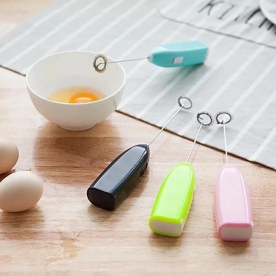 Mini handheld egg beater, coffee stirrer, latest foam maker, battery operated, convenient for travel and picnics