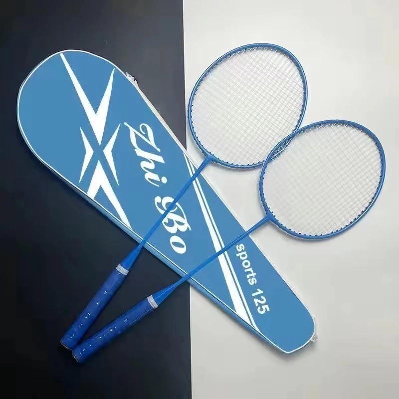 Set of 2 colorful badminton rackets made of beautiful iron alloy, badminton rackets for students