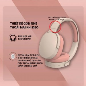 Fashionable and Stylish Bluetooth Headphones Warm and Vibrant Bass with Mic for Talking and Learning