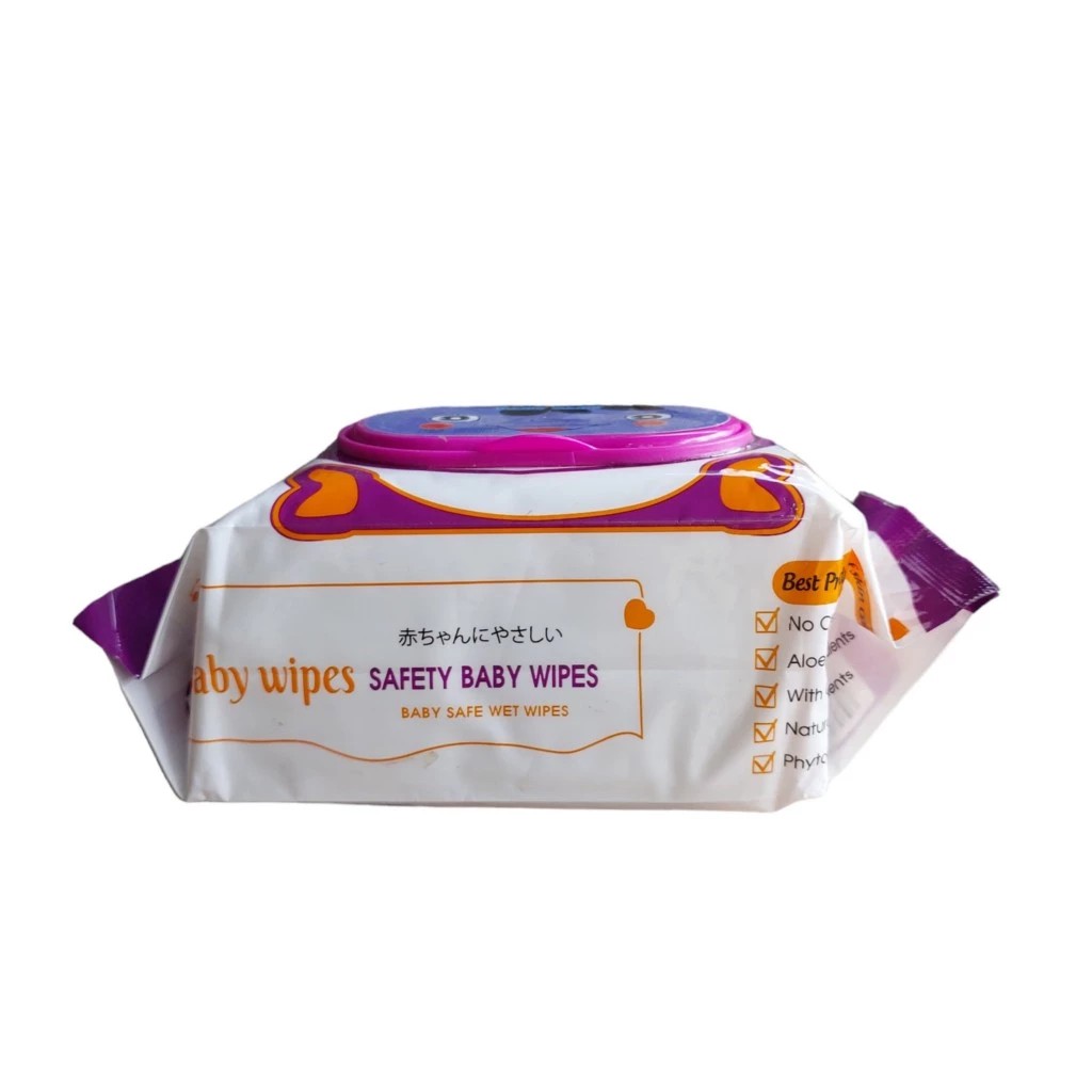 1 box of 30 packs of Baby Wipes 650 unscented wet wipes, size 18x24cm, safe for skin, large size, bi-fabric