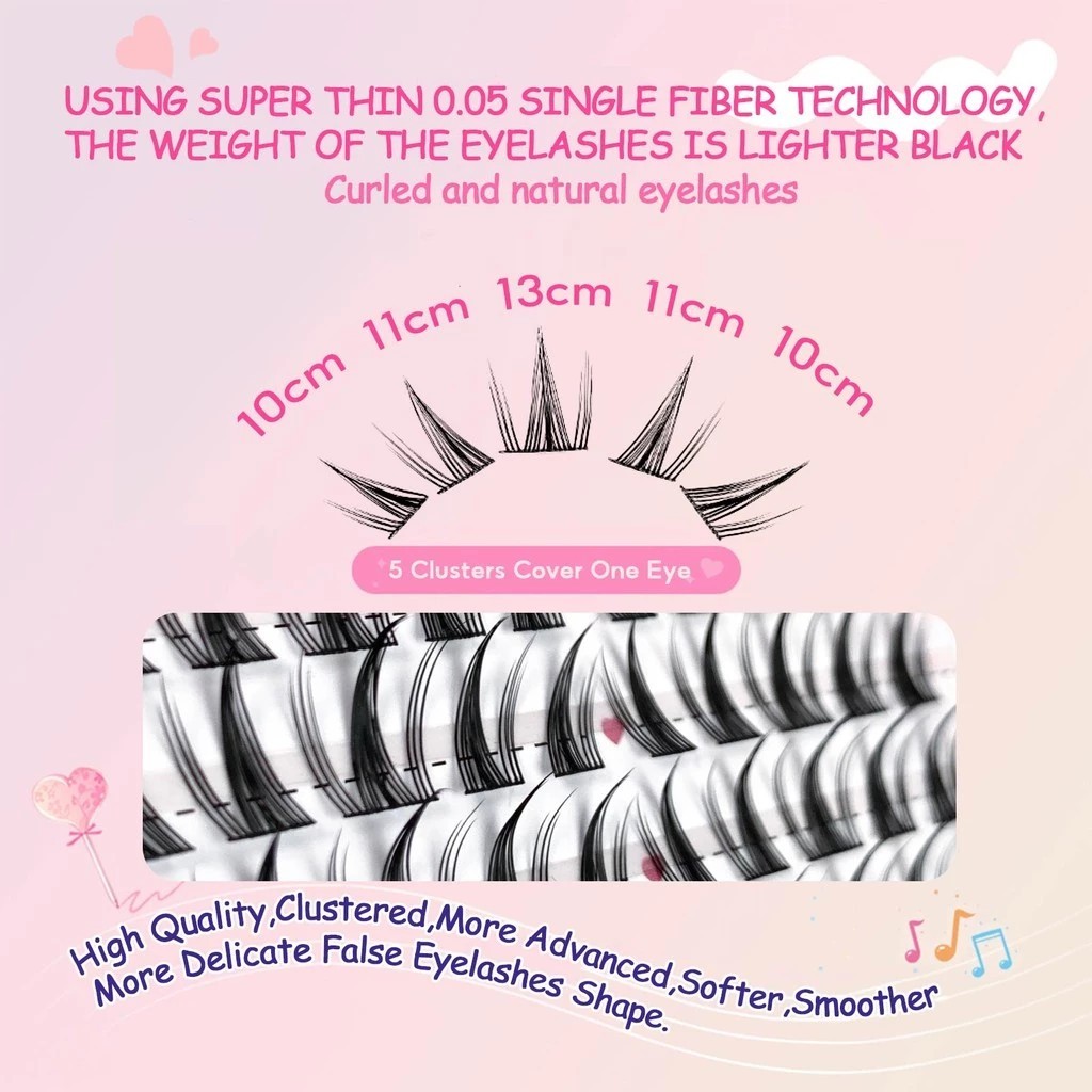 Abpopa Sunflower Eyelashes Natural Curling False Eyelashes Thick Air Feeling High Quality Sexy Eyelashes For Dolls 64Pcs