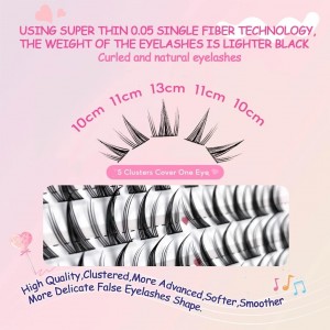 Abpopa Sunflower Eyelashes Natural Curling False Eyelashes Thick Air Feeling High Quality Sexy Eyelashes For Dolls 64Pcs