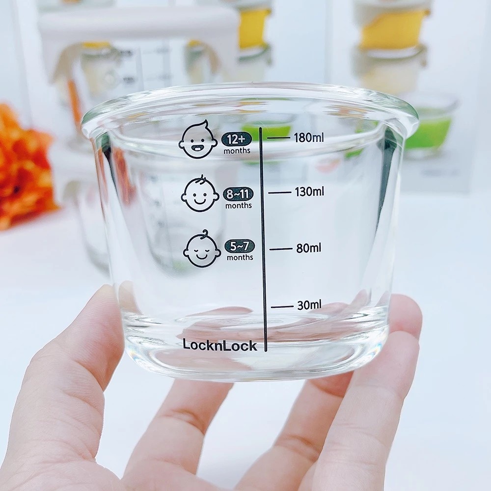 Lock&Lock and Mumbebe Baby Food Storage Boxes with Dividers, Safe Glass Baby Food Freezer Boxes
