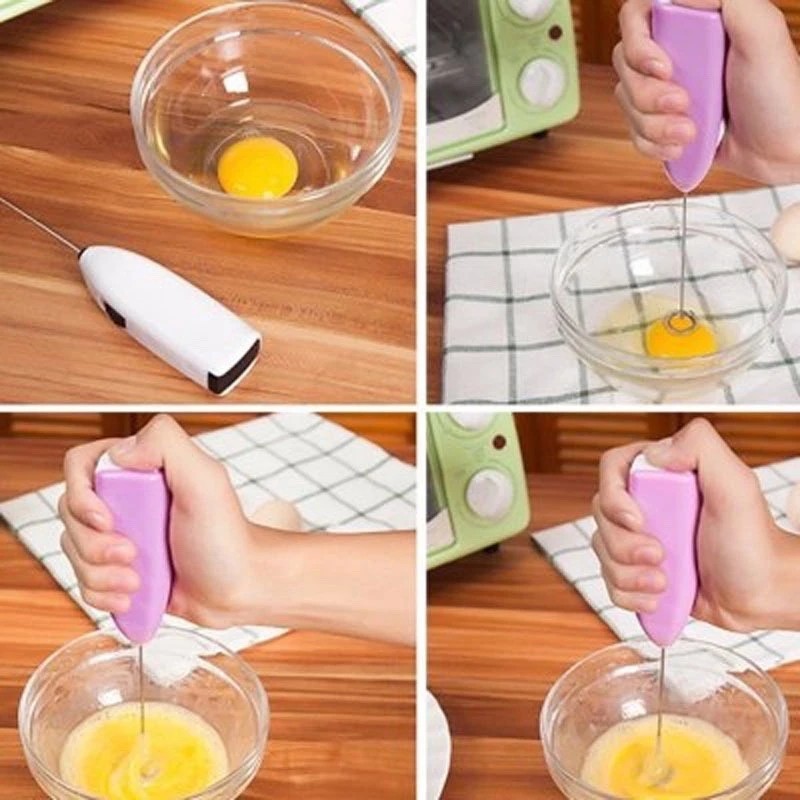 Mini handheld egg beater, coffee stirrer, latest foam maker, battery operated, convenient for travel and picnics