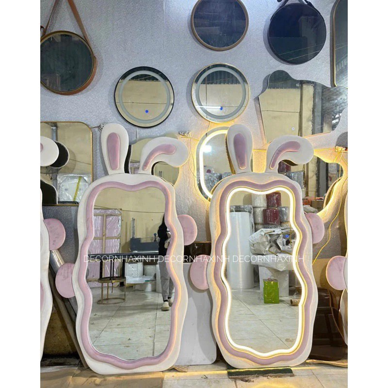 Felt Covered Rabbit Mirror SQUARE Head 1m6x1m including ears