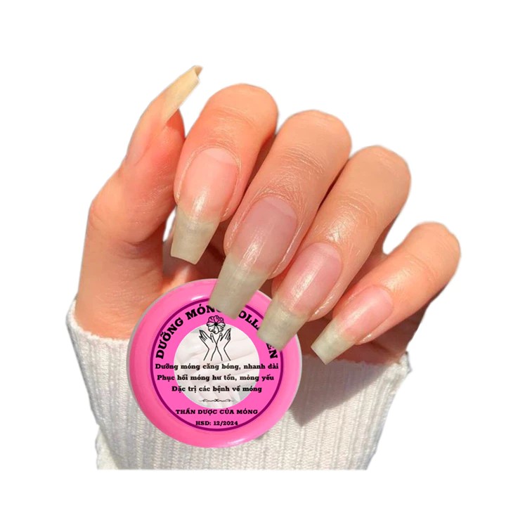 Collagen Nail Care Helps Nails Grow Fast - Strong, Shiny, Pink - Restores Weak Nails