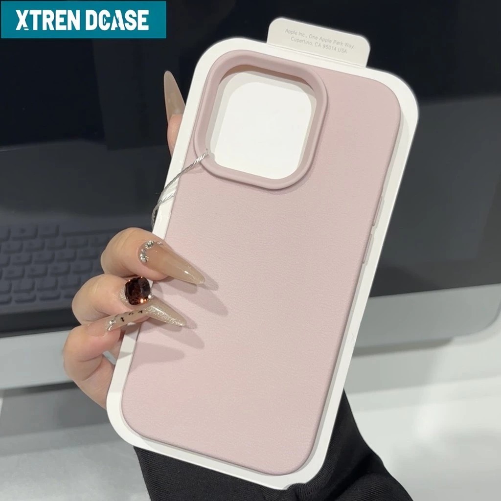 Beautiful Korean iPhone Case Simple Cute Pink Candy Leather Soft Black Silicone Phone Case Shockproof Dirtproof For iPhone
