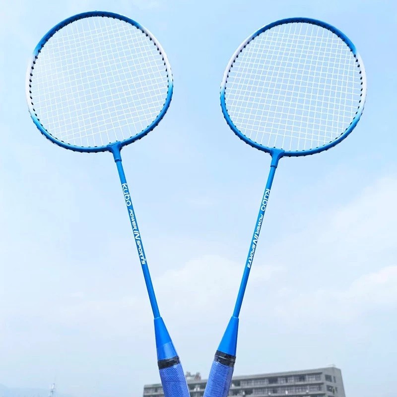 Set of 2 colorful badminton rackets made of beautiful iron alloy, badminton rackets for students