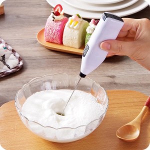 Mini handheld egg beater, coffee stirrer, latest foam maker, battery operated, convenient for travel and picnics