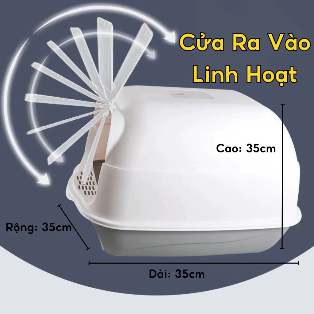 Hudy Pet VN Large Closed Cat Litter Box with Door - Cheap Cat Litter Box with Lid