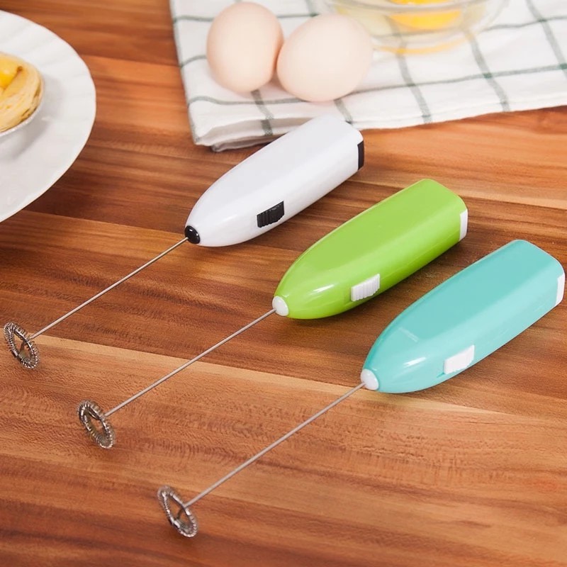 Mini handheld egg beater, coffee stirrer, latest foam maker, battery operated, convenient for travel and picnics