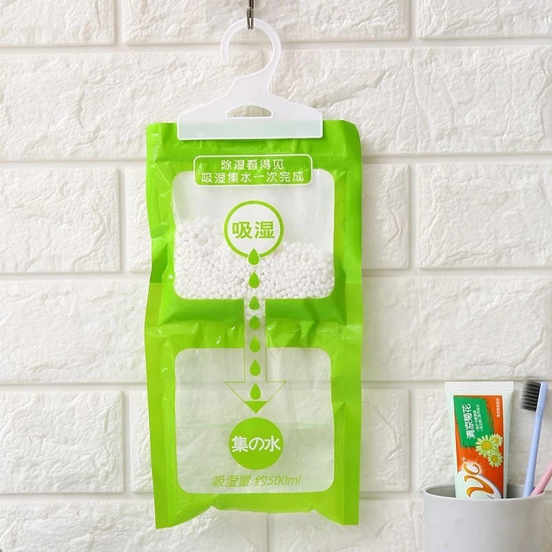 Desiccant Bag - 2-Compartment Clothes Desiccant Packet Anti-Moisture, Anti-Mold with Multi-Function Hanger, Super Absorbent, Extremely Good Moisture 2253
