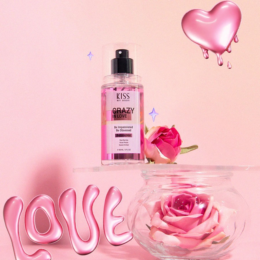 KISS MY BODY Perfume Mist - Crazy In Love Fragrance 88ml