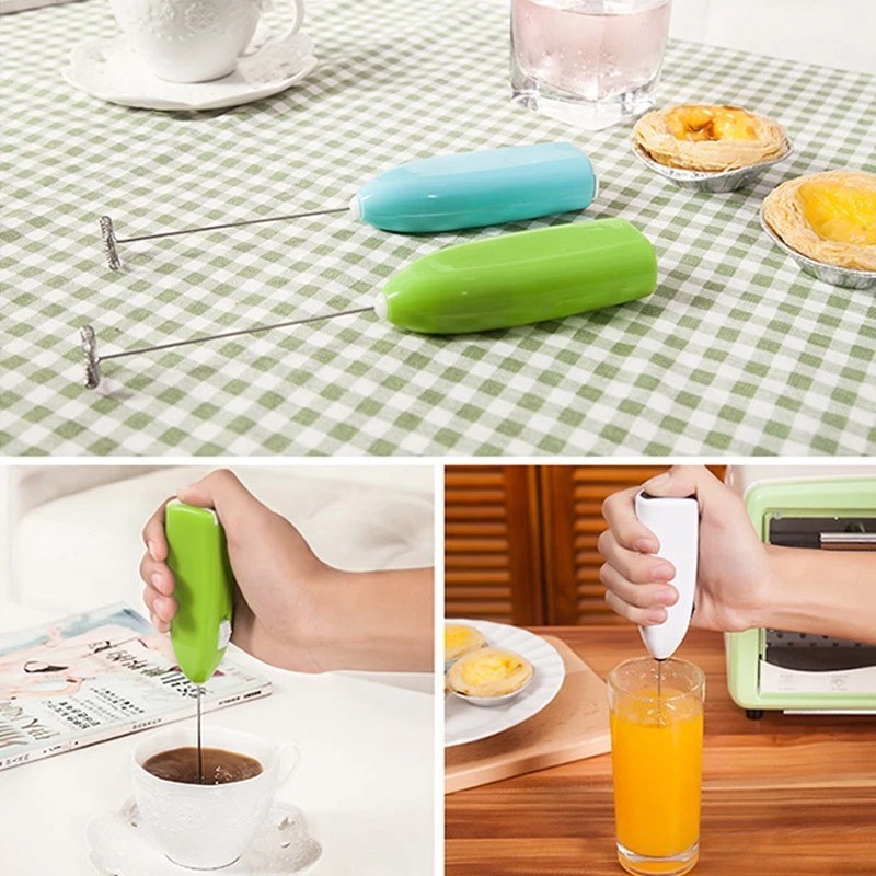 Mini handheld egg beater, coffee stirrer, latest foam maker, battery operated, convenient for travel and picnics