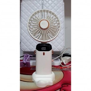 PTLUXURY Mini Handheld Fan with Rechargeable Battery, 10,000mAh, 5 Wind Speeds, Neck Strap, LED Display New Model