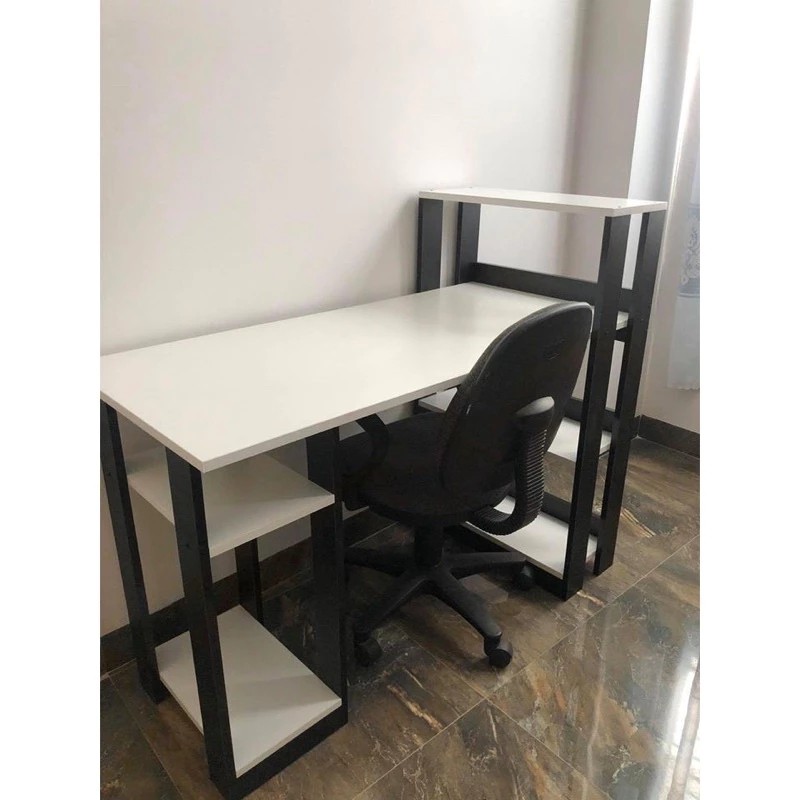 Sea Decor Study Desk with Bookshelf made of high quality scratch-resistant MDF wood