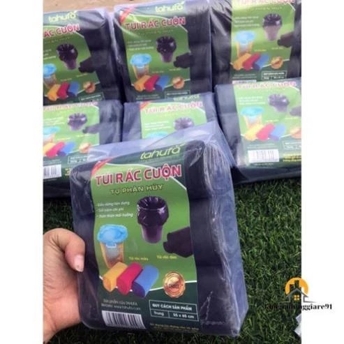 Set of 3 Rolls of Biodegradable Garbage Bags Size 55 x 65 Cm