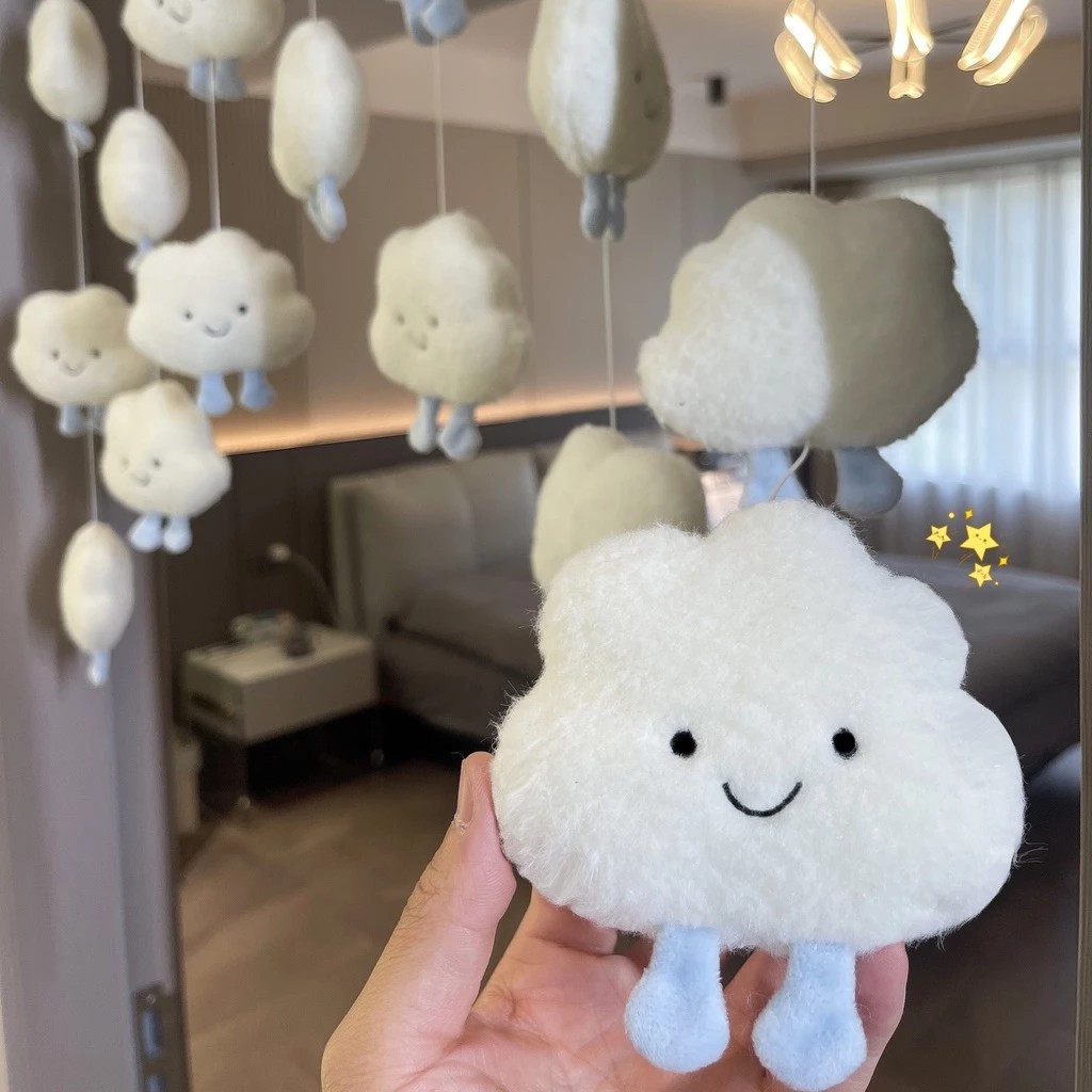 Cloud decoration creative home decoration cute ice cream style japanese style ins style hanging curtain bedroom door decoration face