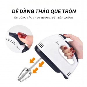 7-Speed ​​Handheld Egg Beater - Multi-Function Mini Egg Beater - Powerful Copper Core Motor - 3-Month Warranty