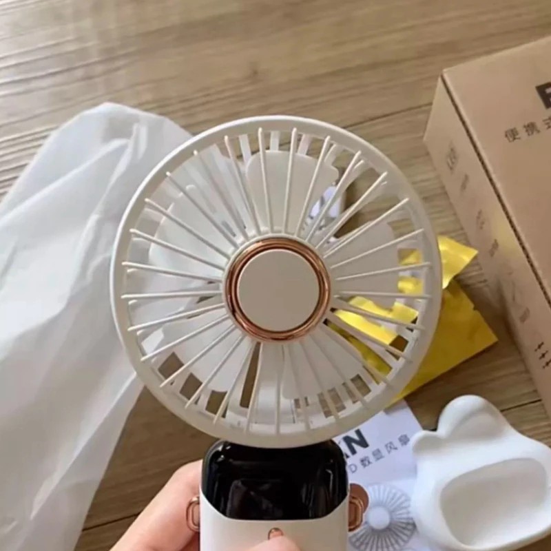 PTLUXURY Mini Handheld Fan with Rechargeable Battery, 10,000mAh, 5 Wind Speeds, Neck Strap, LED Display New Model