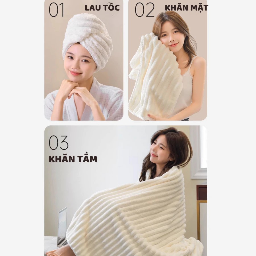 GreenHome Super Absorbent Bath Towel, Large Thick Roll Face Towel, High Quality Material, No Shedding