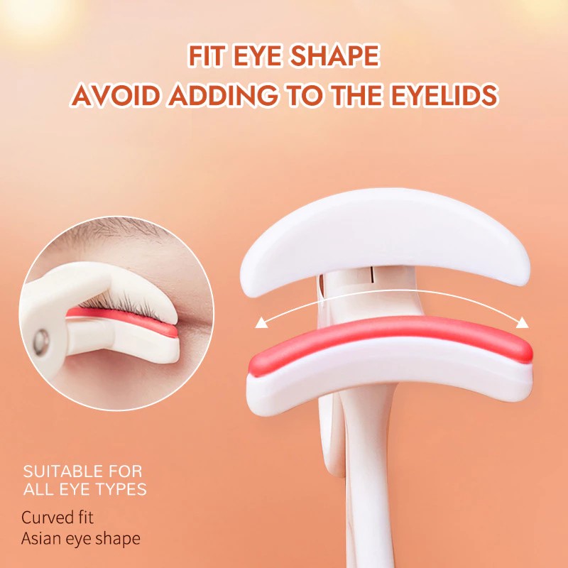 GECOMO Eyelash Curler Long Lasting Handheld Eyelash Curler Quick Fix Wide Angle Local Eyelash Curler