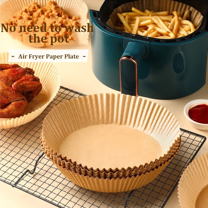 Set of 50 Oil-Free Fryer Liners - Minimizes Oil and Grease Sticking to the Fryer
