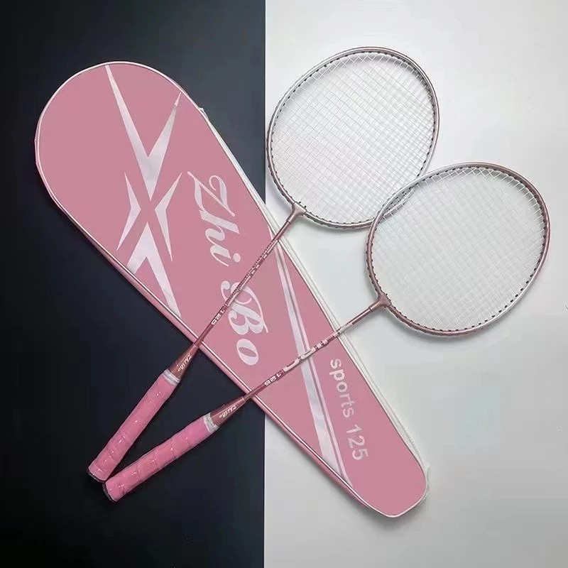Set of 2 colorful badminton rackets made of beautiful iron alloy, badminton rackets for students
