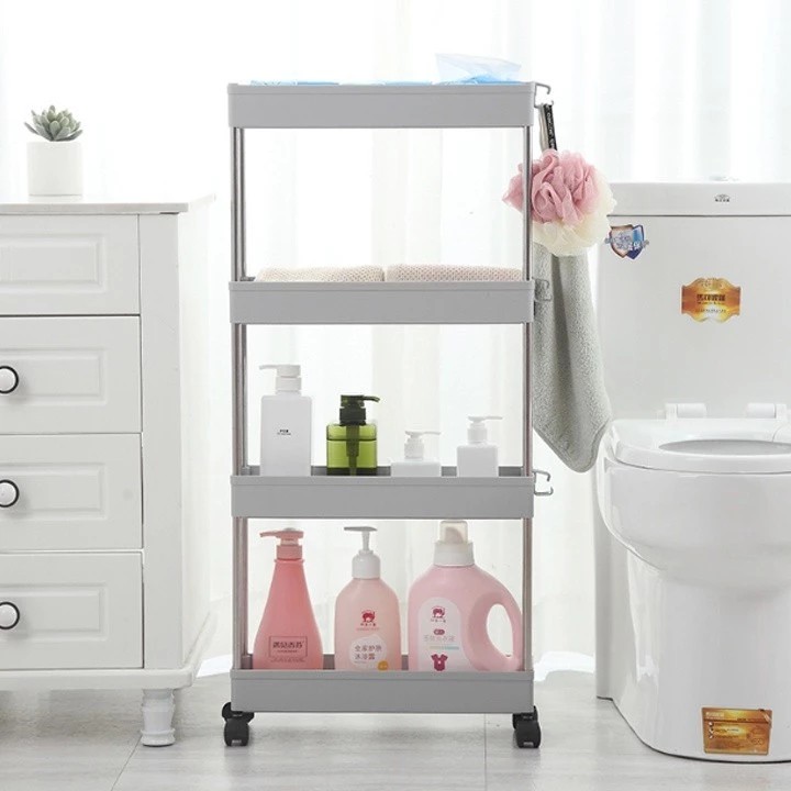 Choice TR1-20456-548 4-Tier Shelf has 4 360-degree rotating wheels for easy movement