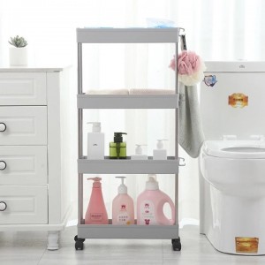 Choice TR1-20456-548 4 层货架配有 4 个 360 度旋转轮，方便移动