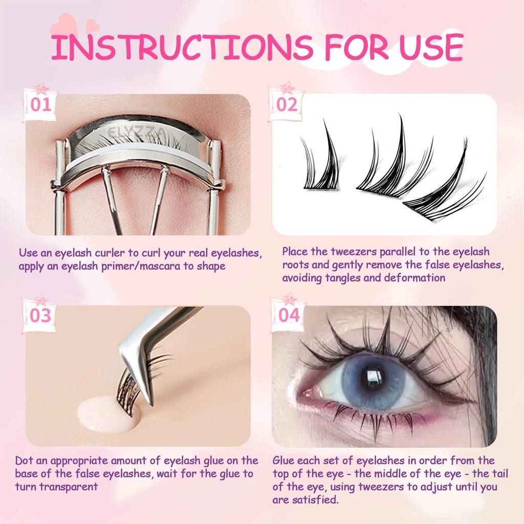 Abpopa Sunflower Eyelashes Natural Curling False Eyelashes Thick Air Feeling High Quality Sexy Eyelashes For Dolls 64Pcs