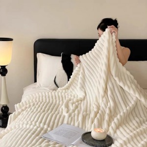 Blaket兔毛毯 柔软顺滑 韩版 水波纹 2024色 加厚 1.6kg 尺寸2m-2m³