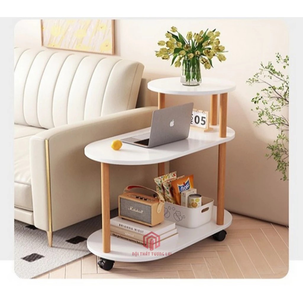 Beautiful wooden bedside shelf new model 2025 with convenient wheels