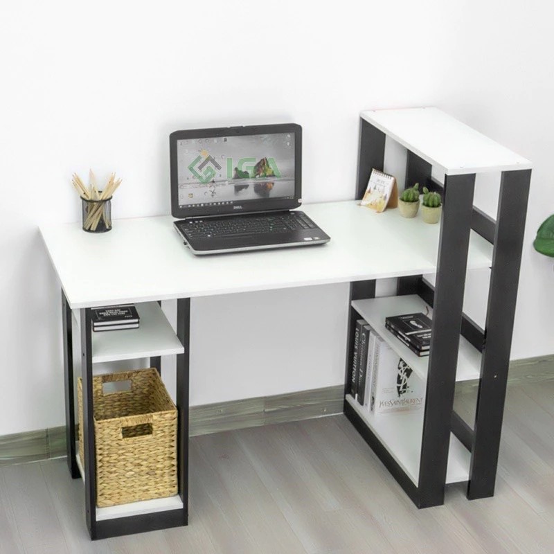 Sea Decor Study Desk with Bookshelf made of high quality scratch-resistant MDF wood