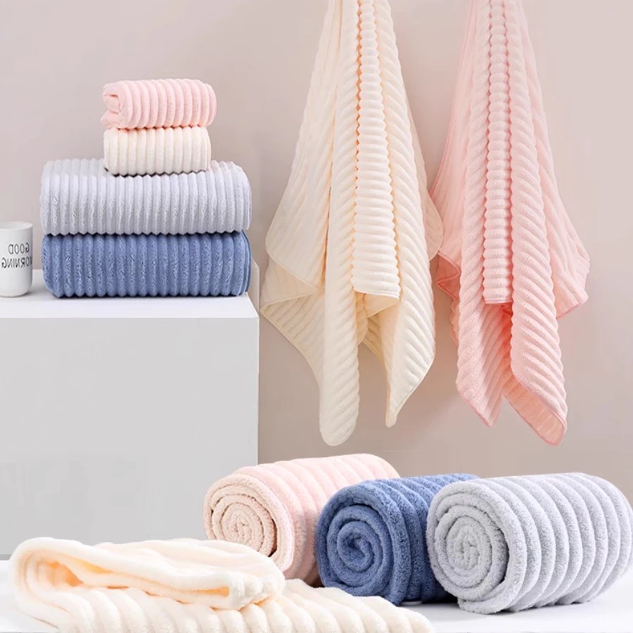 GreenHome Super Absorbent Bath Towel, Large Thick Roll Face Towel, High Quality Material, No Shedding