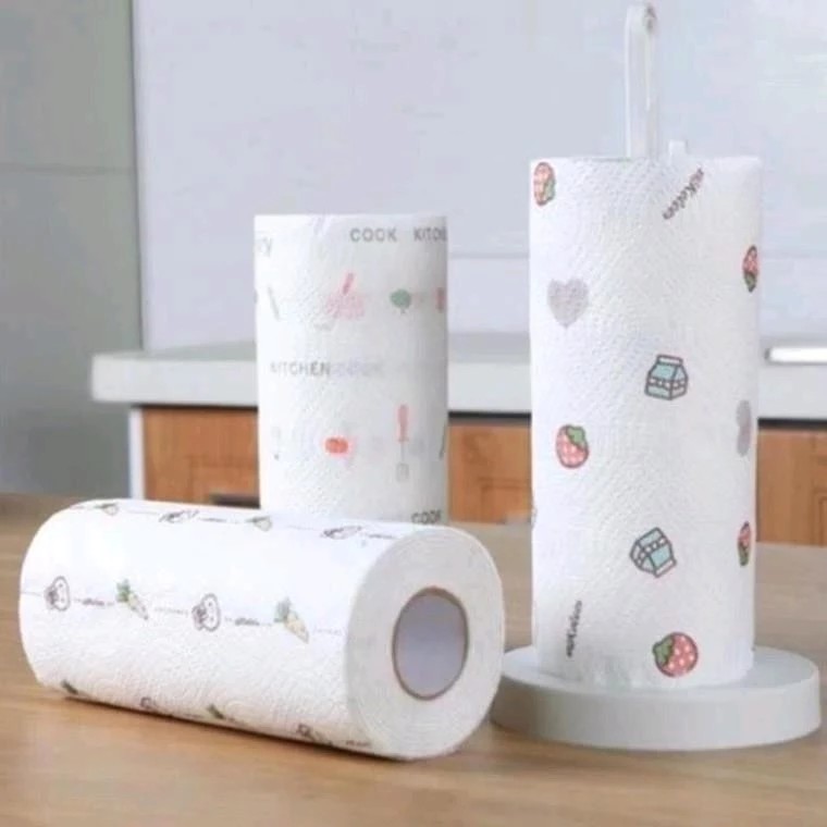 Kitchen paper rolls, dry towels to wipe away dirt baotaixanh