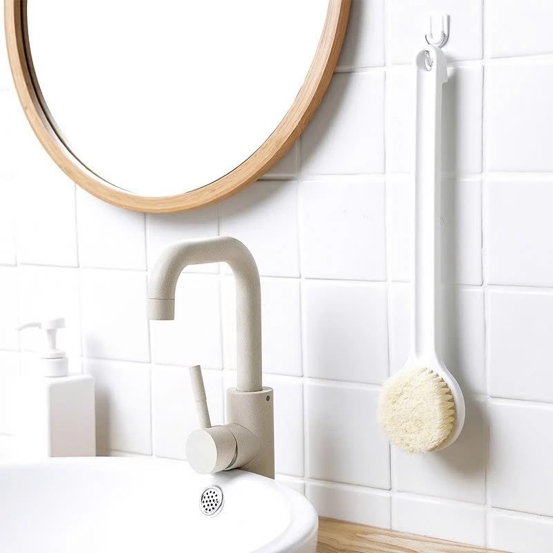Super Soft Exfoliating Back Scrubber Long Handle, Gentle Full Body Back Scrubbing Bath Brush