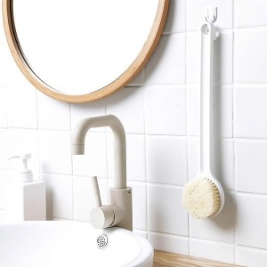 Super Soft Exfoliating Back Scrubber Long Handle, Gentle Full Body Back Scrubbing Bath Brush