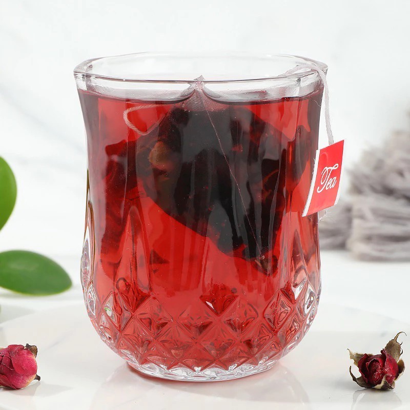 Combo of 20 Brown Rice Tea Bags, Black Goji Berry Tea Triangle Bags for Body Detoxification