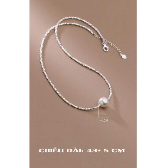 Super beautiful s925 Italian silver necklace with pearl pendant D9863 - AROCH Jewelry