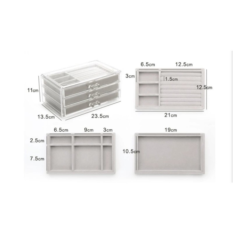 3-tier jewelry shelf, luxury earring box [Shocking price] available